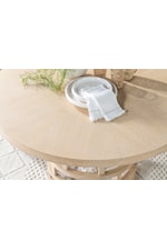 Legacy Classic Biscayne Coastal-Style Rope Cocktail Table with Travertine Top