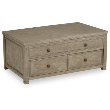 Lift-Top Cocktail Table with Casters