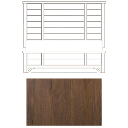 Complete Horizontal Slat Panel Bed Twin 3/3