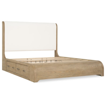 Upholstered Queen Storage Sleigh Bed