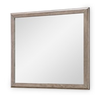 Rustic Beveled Square Mirror for Dresser