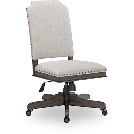 Transitional Adjustable Upholstered Office Chair
