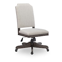 Transitional Adjustable Upholstered Office Chair