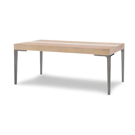 Contemporary Dining Table with Two-Tone Finish