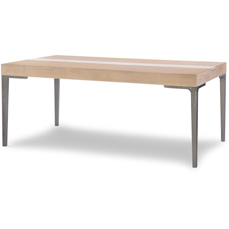Contemporary Dining Table with Two-Tone Finish