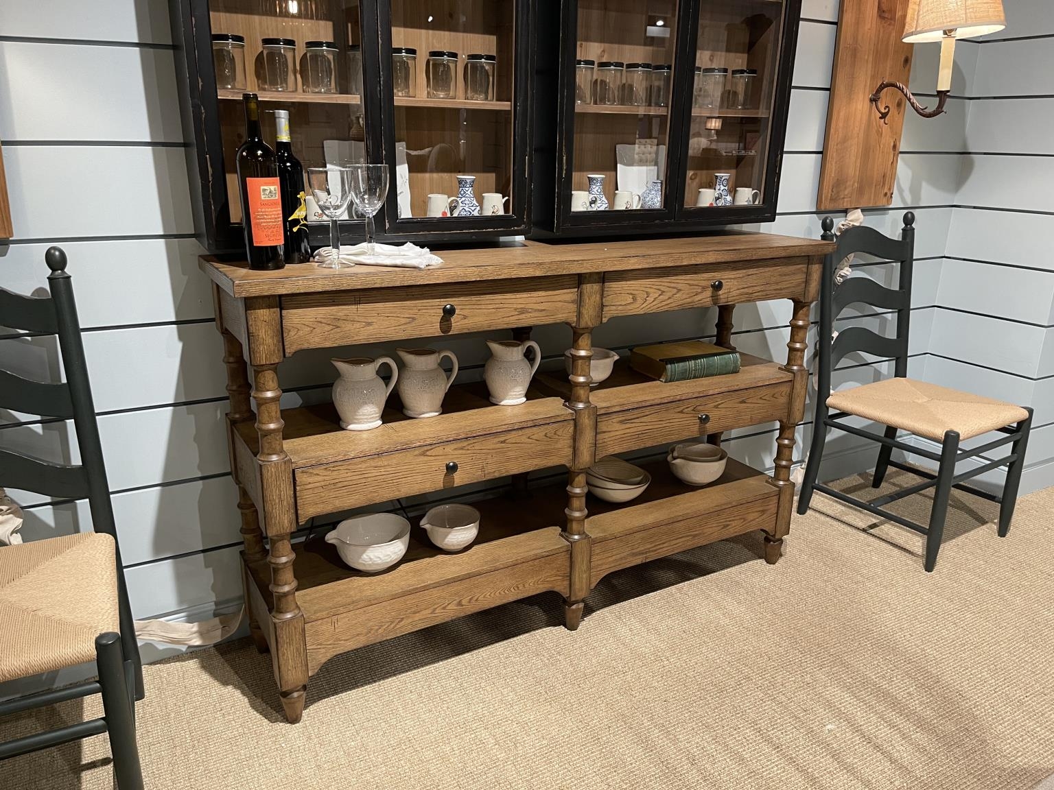 Legacy Classic Vintage Market Turned Leg Console Storage Table