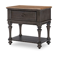 Farmhouse Nightstand with USB Ports