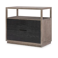 Rustic 2-Drawer Nightstand