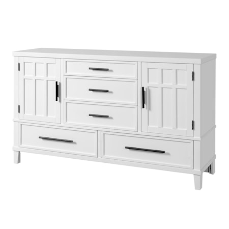 5-Drawer Dresser with Doors