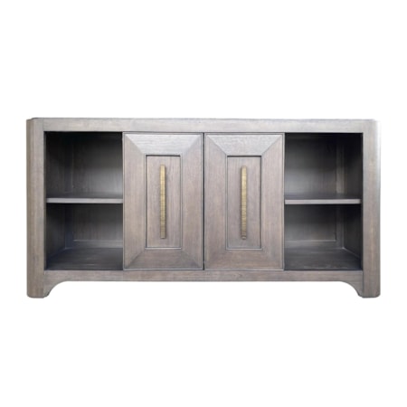 60" Media Console w/Sliding Doors