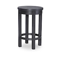 Contemporary Stool with Charred Oak Finish