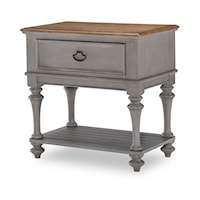 Farmhouse Nightstand with USB Ports