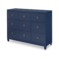 Contemporary 6-Drawer Dresser with Removable Jewelry Tray