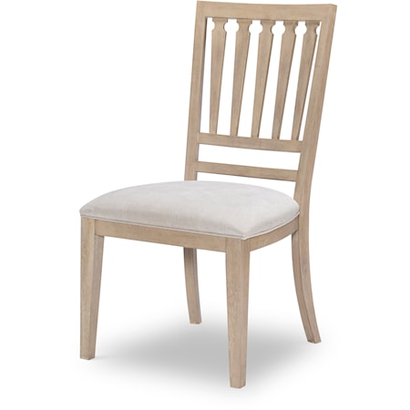 Edgewater Slat Back Side Chair Wood Finish