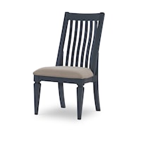 Essex Slat Back Side Chair in Graphite Finish