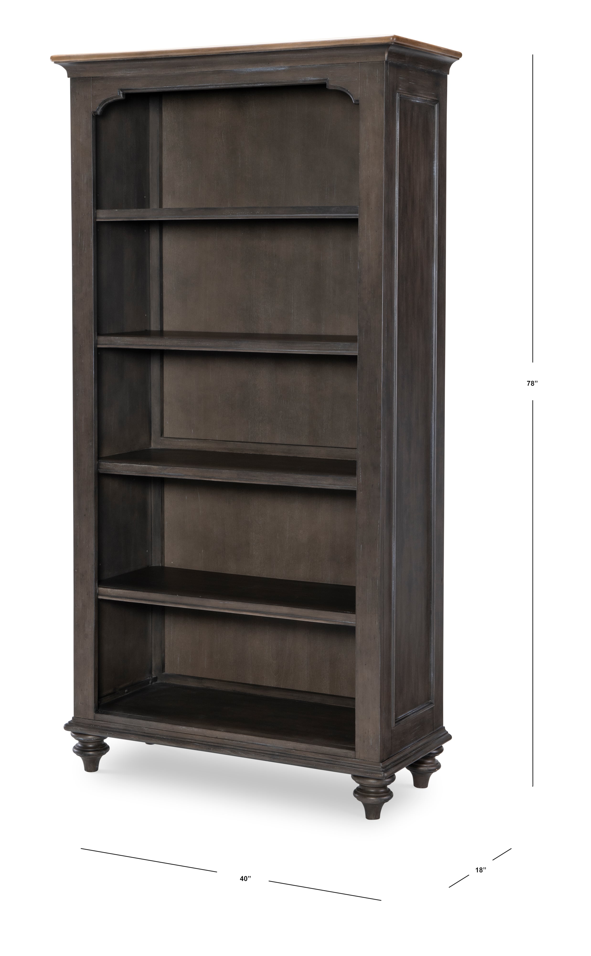 Legacy Classic Kingston 2312517 Farmhouse Bookcase with Adjustable