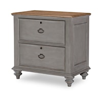 Farmhouse File Cabinet with 2-Locking Drawers
