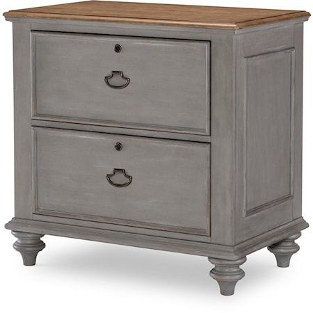 Farmhouse File Cabinet with 2-Locking Drawers