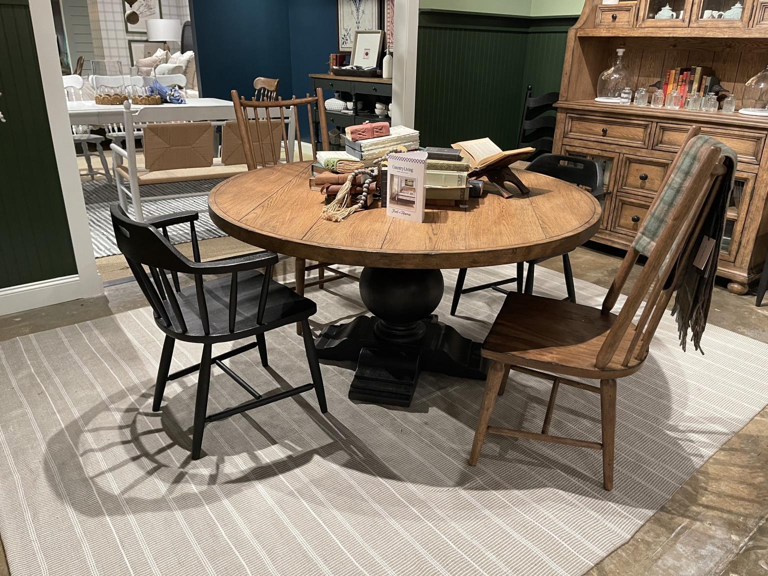 Legacy Classic Vintage Market Round Dining Table Complete