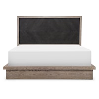 Rustic California King Panel Bed