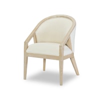 Contemporary Upholstered Dining Side Chair with Splayed Legs