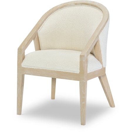 Contemporary Upholstered Dining Side Chair with Splayed Legs