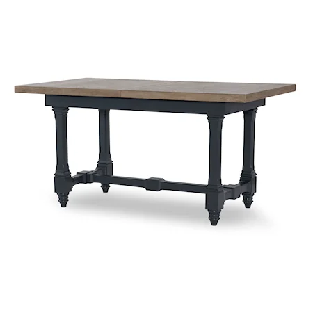Essex Counter Height Dining Table in Graphite Finish with Light Khaki Finished Top