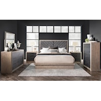 Rustic 5-Piece Upholstered King Bedroom Set