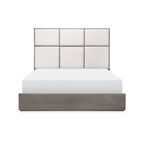 Contemporary California King Upholstered Panel Bed