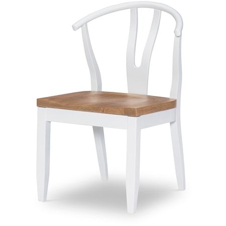 Modern Farmhouse Dining Side Chair with Wood Seat