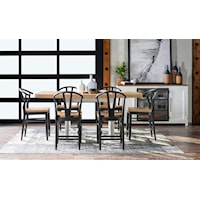 Modern Farmhouse 7-Piece Counter-Height Dining Set