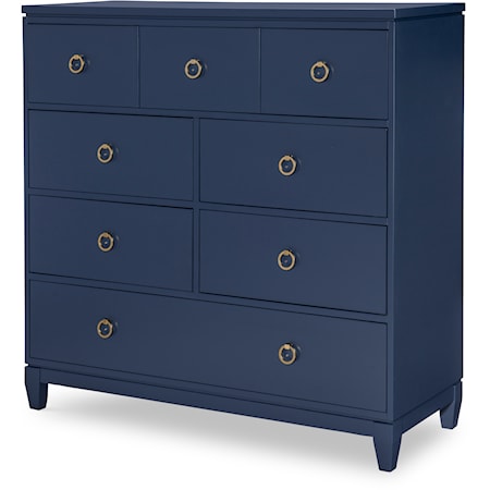 Contemporary 6-Drawer Bureau with Jewelry Tray