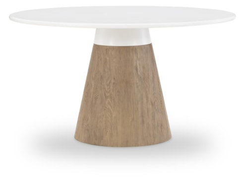 Contemporary Round Dining Table with Pedestal Base