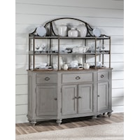 Farmhouse Complete Hutch with 3-Drawers