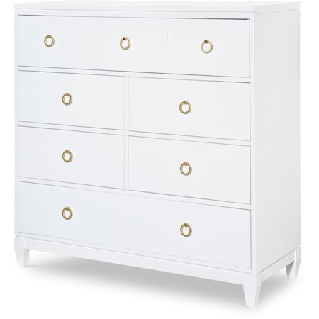 Contemporary 6-Drawer Bureau with Jewelry Tray