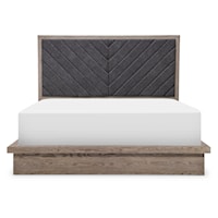 Rustic Upholstered California King Bed