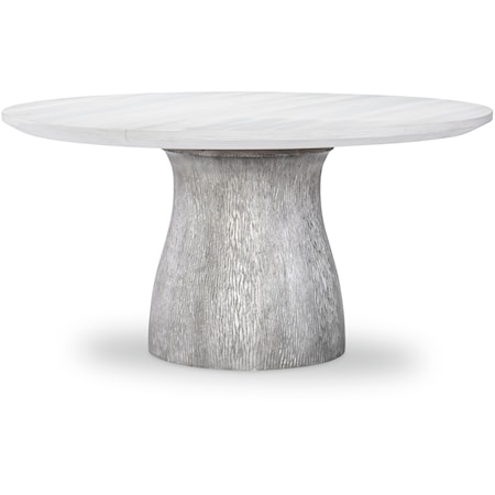 Contemporary Pedestal Table with 12" Leaf