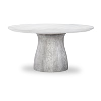 Contemporary Pedestal Table with 12" Leaf