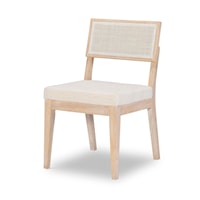 Coastal-Style Woven Back Side Chair