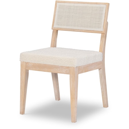 Coastal-Style Woven Back Side Chair