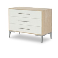 Contemporary 3-Drawer Nightstand with Two-Tone Finish