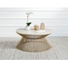 Legacy Classic Biscayne Rope Cocktail Table with Travertine Top