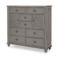 Farmhouse 8-Drawer Bedroom Chest with Doors