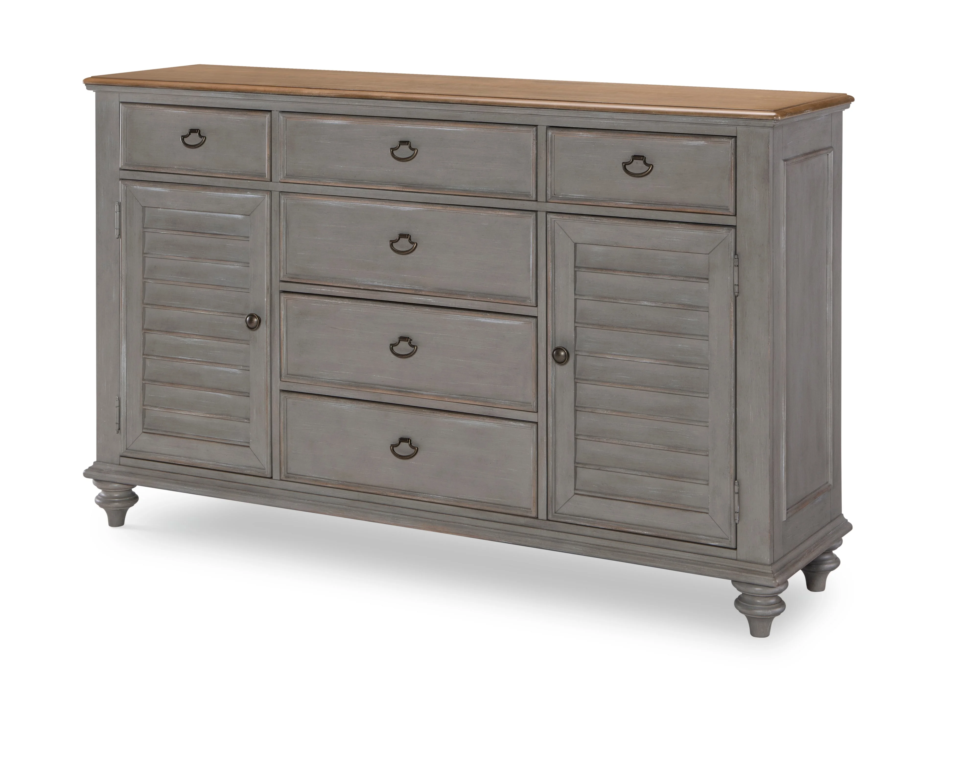 Legacy Classic Kingston 300640605 Farmhouse 6Drawer Dresser with Felt