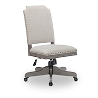 Transitional Adjustable Upholstered Office Chair