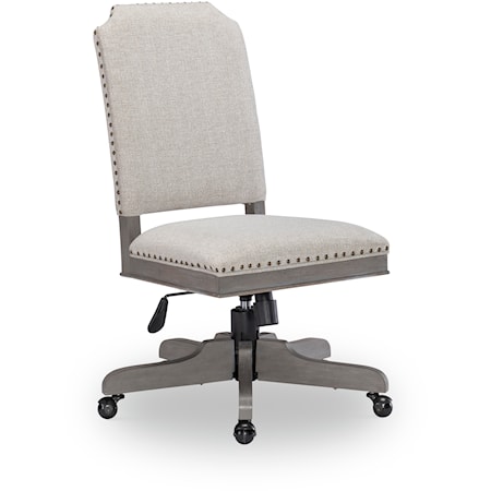 Transitional Adjustable Upholstered Office Chair