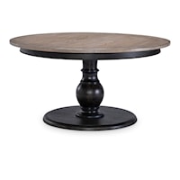 Transitional Round Dining Table with 12" Leaf