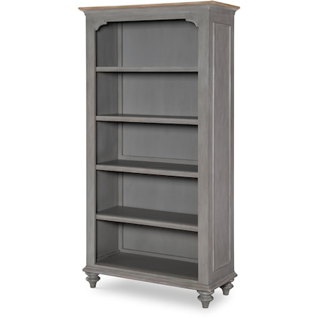 Farmhouse Bookcase with Adjustable Shelves