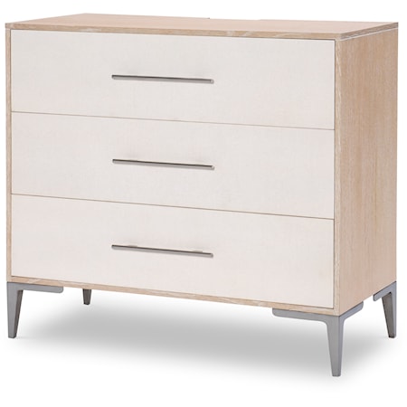 Coastal-Style Bachelors Chest with Outlets and USB Ports