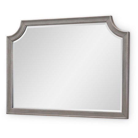 Farmhouse Beveled Mirror with Arched Frame
